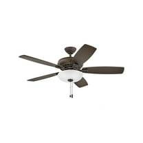 Hinkley Lighting - Highland Illuminated - 52 Inch 5 Blade Ceiling Fan with Light