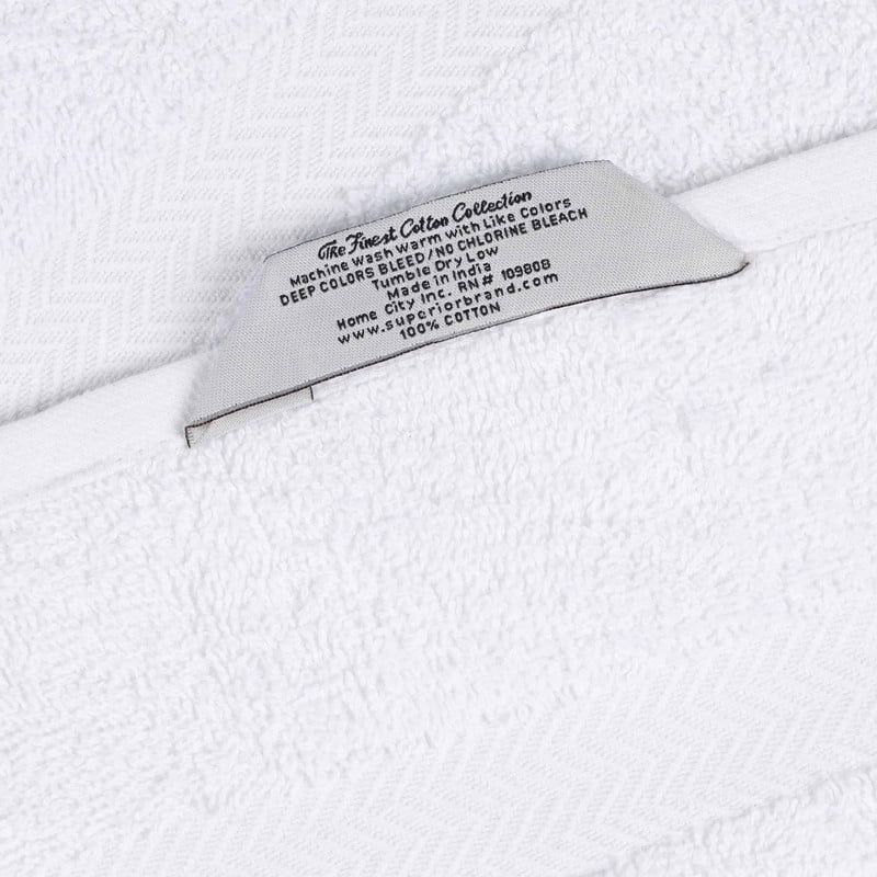 Superior Franklin 2-Piece Cotton Bath Sheet Set, Super Soft Quick Dry Fade Resistant Towels, White