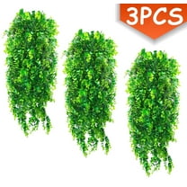 Artificial Plants Fake Greenery Hanging Plants Fake Eucalyptus 25 Fake Ivy Vine Leaves for Wall Room Indoor Outdoor Decor No Baskets 3 Pcs