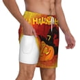 thumbnail image 2 of Kdxio Halloween Pumpkin Autumn Hat Print Men'S Swim Trunks With Compression Liner 7 Inch Inseam Quick Dry Swim Shorts, 2 of 7