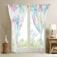 thumbnail image 4 of Erosebridal Colorful Dragonfly Blackout Curtains Cute Animal Curtains, Pink Teal Purple Dragonflies Curtains & Drapes Yellow Red Orange Living Room Curtains White Cartoon Window Curtains, 4 of 6