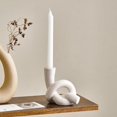 thumbnail image 3 of Portavelas de cerámica para decoración del hogar, candelabros abstractos modernos, portavelas cónico, decoraciones para mesa, 3 of 5