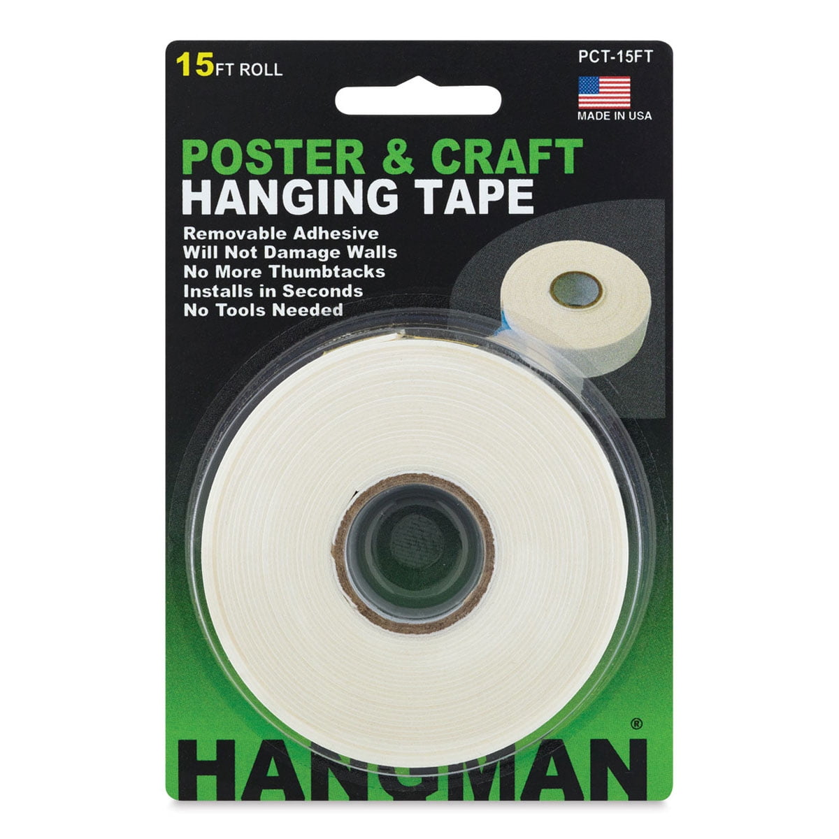 Hangman Double Sided 180 in. L Tape White