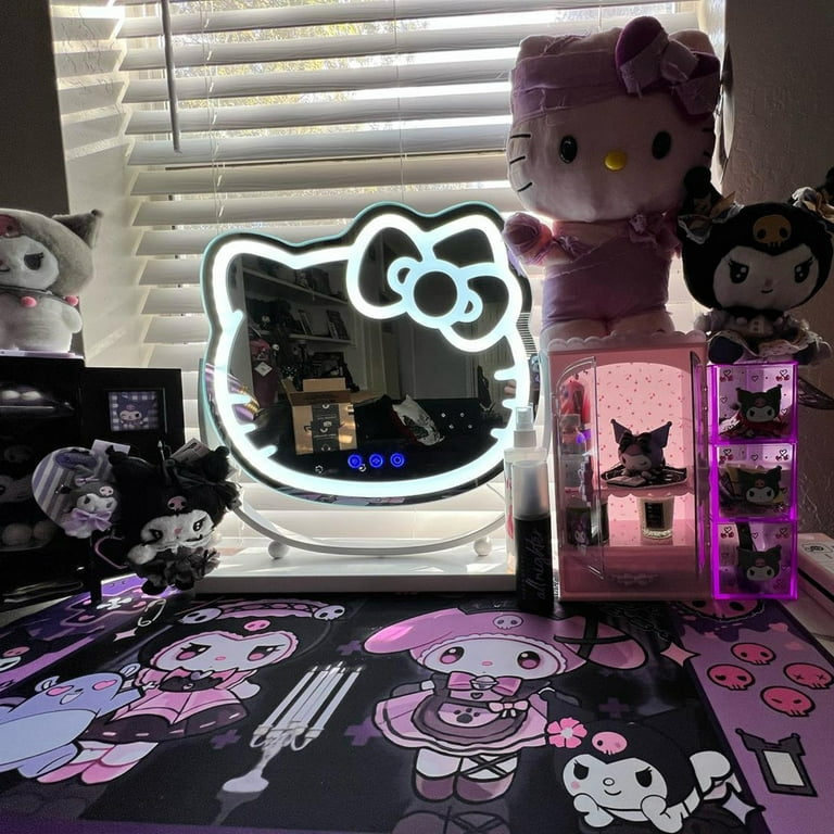  Impressions Vanity Hello Kitty Wall Mirror with Wi-Fi, Smart  Touch Sensitive Makeup Vanity Mirror with App Controller and Color Changing  Dimming LED Strip Light : Home & Kitchen