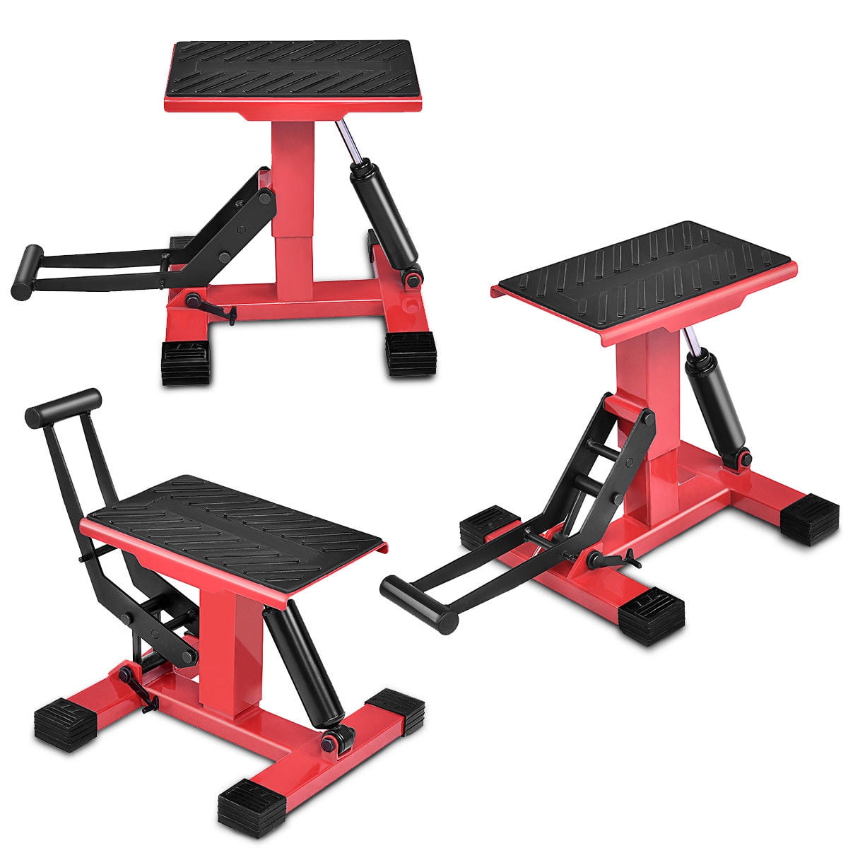 Gymax Motorcycle Dirt Bike Lift Table Lift Stand Height Adjustable W/ Damping Walmart Canada