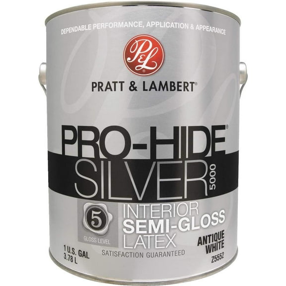 Pratt & Lambert Pro-Hide Silver 5000 Latex Semi-Gloss Interior Wall Paint
