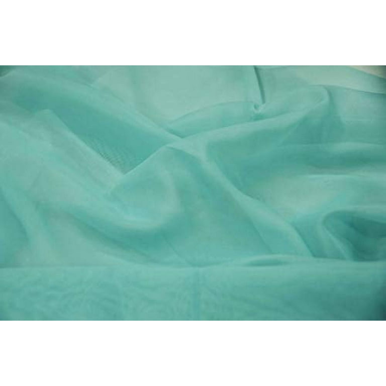 120 Wide (10ft Wide) x 120 Yards Roll - White Sheer Voile Chiffon Fabric -  Sedona DESIGNZ Brand Perfect for Draping Panels and Masking for Weddings &  Events (Tiffany Blue) 