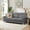 Gray + Ice and snow velvet  Fabric + 3 Seat, variant on 82" Modern Compressed 3-Seater Sofa - Snowfleece Fabric for Living Room/Bedroom/Office,Gray