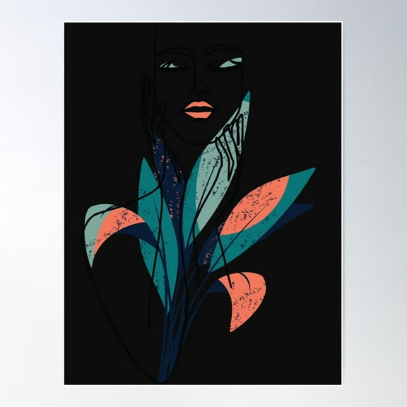 Classy Lady Line Art Nymph Poster Wall Art, Modern Wall Decor For Living Room Bedroom, 8x12 UNFRAMED