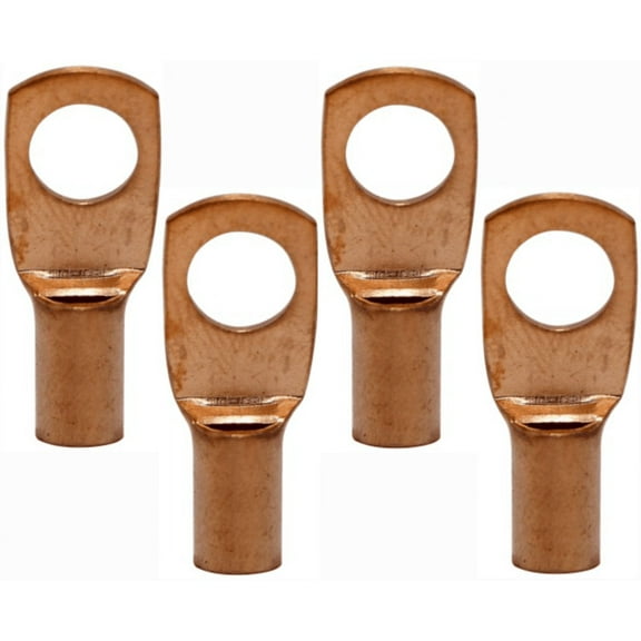 2 Pack Pipemen's Installation Solution 8g Copper Ring Terminal 1/4" IS-PTRC-8-8