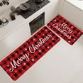 thumbnail image 5 of Christmas Holiday Savings 2024! QTOCIO Christmas Decorations, 2 Pcs Christmas Kitchen Rugs And Mats For Floor Non-Slip Backing Mat Merry Christmas Kitchen Decor Kitchen Rug Sets Xmas Decor, 5 of 5