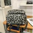 thumbnail image 5 of Fuzzy Cheetah Cute Backpack, Y2k Purse Fleece Chic Bookbag Trendy Aesthetic Coquette Daypack 90s Purse, 5 of 9