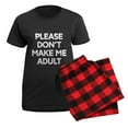thumbnail image 5 of CafePress - Please Don't Make Me Adult T Women's Dark Pajamas - Women's Short Sleeve Print T-Shirt and Pants Dark Cotton Pajama Set, 5 of 7