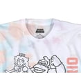 thumbnail image 3 of Nintendo Men's Super Mario Black And White Character Squad Tie-Dye T-Shirt, 2XL, 3 of 3