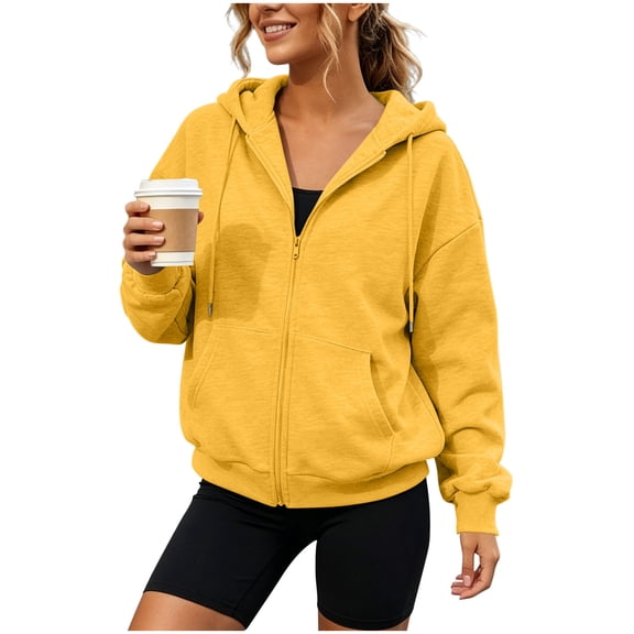 NominalSnug Womens Zip up Hoodies 2026 Drop Shoulder Casual Long Sleeve Zipper Sweatshirts Fall Winter Trendy Track Jackets with Pockets