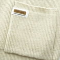 thumbnail image 5 of USNSM Men's Commuting Cardigan Button Down Side Pockets Stand Up Collar Thick Knit Sweater Jacket for Casual Fall Wear Beige XXXL, 5 of 8