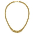 thumbnail image 4 of Diamond2Deal 14k Yellow Gold Graduated Byzantine Necklace for Women 17.25", 4 of 6