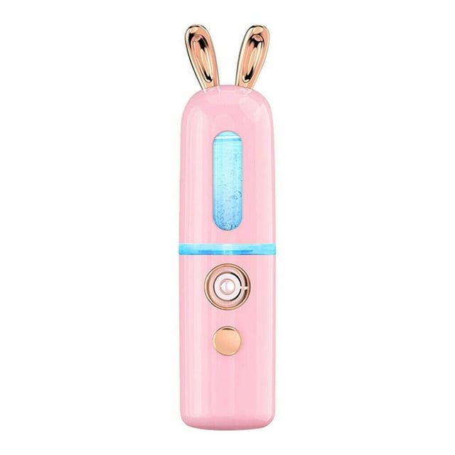 Mini Face Humidifier Facial Skin Moisturizing Mist Spray Portable Rechargeable Cold Spray Atomizer, Type 2, Pink