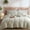 Other, variant on JOLUSERE 100% Washed Cotton Duvet Cover Queen Set, 3-Piece Breathable Comforter Cover(Sage Green & White Striped)
