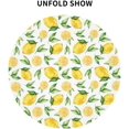 thumbnail image 4 of Lemon Tablecloth Round 60 Inch Ruitic Yellow Table Cloth Waterproof Fabric Farmhouse Tablecloths Decorative for Holiday Home Party Wedding Picnic, 4 of 6