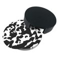 thumbnail image 6 of PAYOHTO Cow Skin Texture Print Dog Premium PU Leather Coasters Set - 6 Stylish Round Drink Coasters with Storage Box for Home and Office Use, 6 of 6