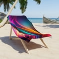 thumbnail image 3 of Beach Towel Bright Wave Neon 5, 3 of 3