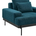 thumbnail image 6 of Armchair Accent Chair, Azure Navy Blue, Fabric, Living Kitchen Cafe Bistro Hospitality Restaurant, Modern Contemporary HB34545, 6 of 8