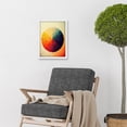 thumbnail image 2 of Minimalist Geometric Illustration Circle With Colourful Textures Red Yellow Blue Artwork Framed Wall Art Print A4, 2 of 4