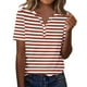 thumbnail image 1 of mfyjkho Tops Y Blusas Para Mujer, Camiseta De Manga Corta Con Cuello En V Y Estampado Para Mujer, Top Holgado, Top De Manga Corta Tops Y Blusas Para Mujer Xl, 1 of 7