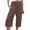 Coffee, variant on Staron Women's Wide Leg Pants High Waist Straight Leg Casual Loose Elastic Waist Capri Pants with Sashes Beach Vacation Comfy Relaxed Fashion, Pink 3XL