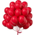 thumbnail image 1 of PartyWoo Ballons Rouges 50 Pcs Ballons en Latex Hélium Rouges Mats de 12 Pouces pour Remise des Diplômes Mariage Fête de l'Indépendance Saint-Valentin Jour du Souvenir Noël Fiançailles Anniversaire Décorations Red-Y57, 1 of 6