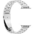 thumbnail image 3 of Dwitch Compatible with Apple Watch Band 49mm 45mm 44mm 42mm 41mm 40mm 38mm, Business Metal Watchband fits for iWatch Band Series 10, Ultra 2, SE, Ultra Series 9 8 7 6 5 4 3 2 1 Men & Women,Silver, 3 of 7