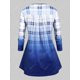 thumbnail image 2 of Camiseta de tela escocesa de color de OMBRE Rosegal  Mangas largas de talla grande, 2 of 5