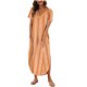 thumbnail image 1 of Vestido de Manga Corta para las Mujeres, Vestido Casual de Cuello en V de Bolsillo de Impresión de Moda Sexy Hecho de Poliéster Ligero para el Verano, Vestido de Verano para las Mujeres, 1 of 5