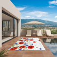 thumbnail image 3 of Red Blue Poppy Floral Outdoor Rug for Patio/Deck/Porch, Non-Slip Large Area Rug 6 x 9 Ft, Farmhouse Spring Flowers Indoor Outdoor Rugs Washable Area Rugs, Reversible Camping Rug Carpet Runner, 3 of 8