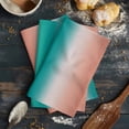 thumbnail image 6 of Teal Pink Ombre 1 Pack Kitchen Towel, Water Absorbent Dish Towel, Modern Gradient Abstract Art Decorative Hand Towels - Quick Drying Cloth for Cooking Baking, 18x28 Inch, 6 of 8