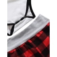 thumbnail image 5 of Seyurigaoka 4Pcs Christmas Baby Girls Boys Outfit, Long Sleeve Romper, Plaid Pants, 5 of 6