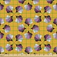 thumbnail image 2 of Floral Fabric by the Yard, Abstract Purple Tones Flower Petals Inspired Motif Repetition Illustration, Upholstery Fabric for Dining Chairs Home Decor Accents, Orange Multicolor by Ambesonne, 2 of 5