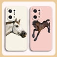 thumbnail image 5 of Case For OPPO FIND X6 X3 REALME X7 X50 RENO 2 4Z 4 6 Lite 5Z 5F 4G 5G PRO Liquid Silicone Case Galloping Horses, 5 of 5