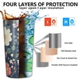 thumbnail image 3 of Pioneer Flower 10oz Tumblers Stainless Steel Tumbler with Lid and Straw,Vacuum Insulated Double Wall Travel Tumbler Cups with Cleaning Brush for Coffee, Tea, 3 of 4