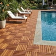 thumbnail image 4 of EZ-Floor Interlocking Flooring Tiles in Solid Teak Wood Oiled Finish (Set of 10), Long 9 Slat, 4 of 4