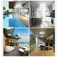 thumbnail image 3 of Laklulu Lámpara de techo solar inteligente para interiores IP66, luz solar para jardín, luz de pasillo para exteriores para decoración de jardín (negra), 65 W, 3 of 5