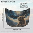 thumbnail image 7 of Uorisanigo Car Hood Cover Stretchable Galaxy Highland Cow Automotive Hood Covers Auto Accessories Universal Car Bonnet Banner Fit for Most Cars Sedans Trucks Pickup Sports, 7 of 7