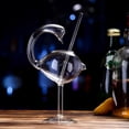thumbnail image 4 of Cocktail Glass - Set of 2 Swan Glass 6oz Creative Drinking Glasses Wedding Gift for Juice, Martini, tequila, margarita, 4 of 5