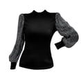 thumbnail image 1 of Suéteres Prolriy para mujer, blusas de lentejuelas brillantes, blusas de manga larga con globos y lentejuelas, blusas elegantes para fiestas, ropa de club, suéteres para mujer, blusas para mujer,, 1 of 7