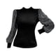 thumbnail image 1 of Suéteres Prolriy para mujer, blusas de lentejuelas brillantes, blusas de manga larga con globos y lentejuelas, blusas elegantes para fiestas, ropa de club, suéteres para mujer, blusas para mujer,, 1 of 7