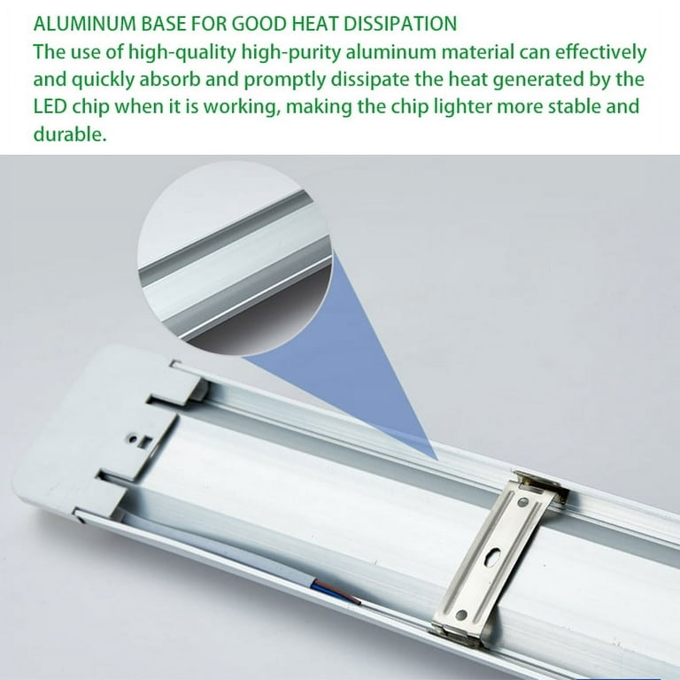 3.94FT LED Batten Light, 54W 6500K Neutral White LED Linear