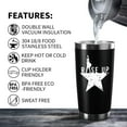 thumbnail image 2 of Rise Up Hamilton 20 Oz Insulated Tumblers with Lid & Straw | Independence Day Stainless Steel Travel Coffee Wine Tumbler Mug | Novelty Birthday Valentine''s Day Gifts for Her Women (Black), 2 of 6