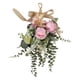 thumbnail image 3 of Guirnalda de flores con forma de lágrima para puerta de entrada, decoración del hogar, colgador resistente Púrpura, 3 of 9
