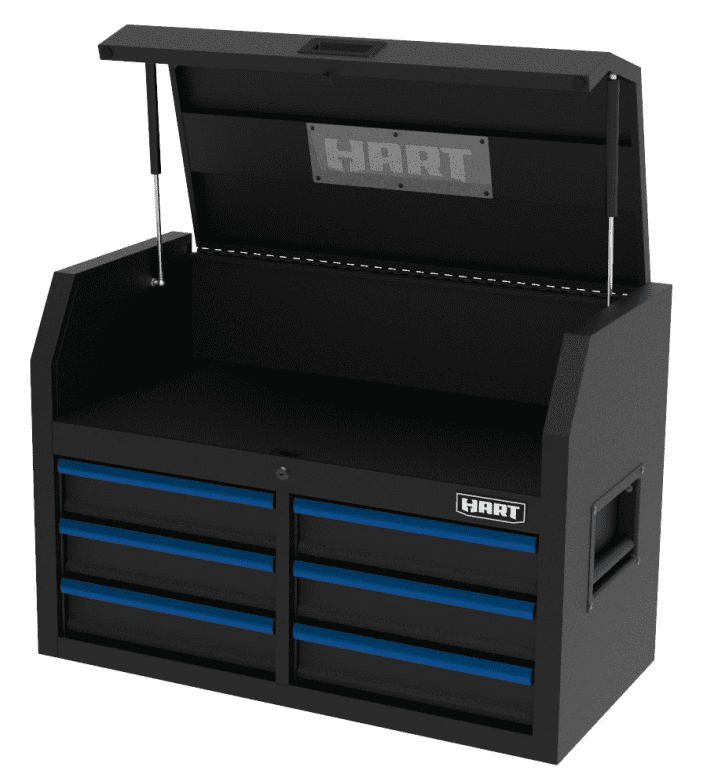HART 36-Inch 6-Drawer Heavy-Duty Steel Tool Chest, Locking Storage, Garage Organizer